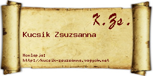 Kucsik Zsuzsanna névjegykártya