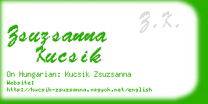 zsuzsanna kucsik business card